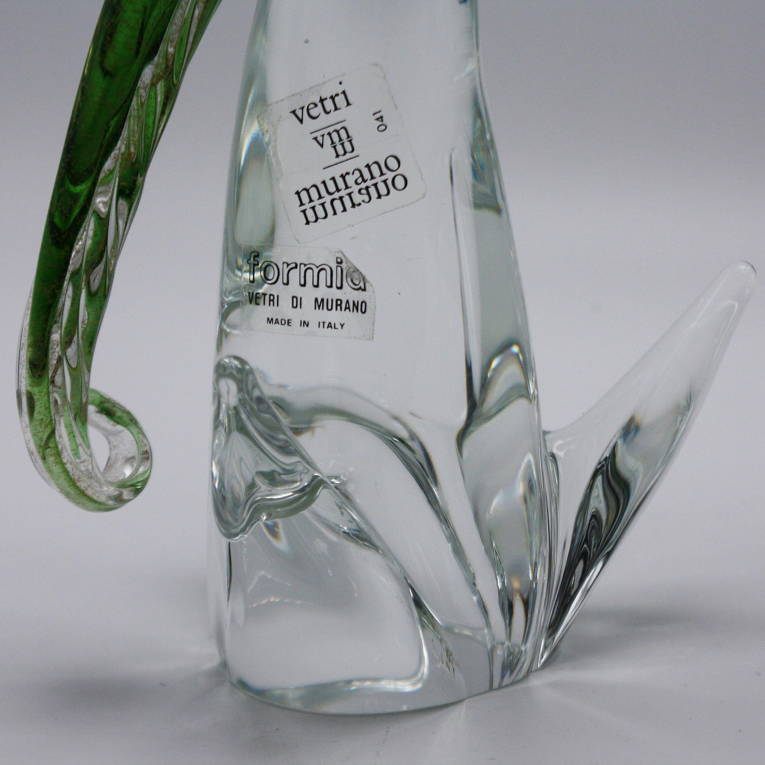 Italian Formia Vetri Di Murano Glass Bird, circa 1970