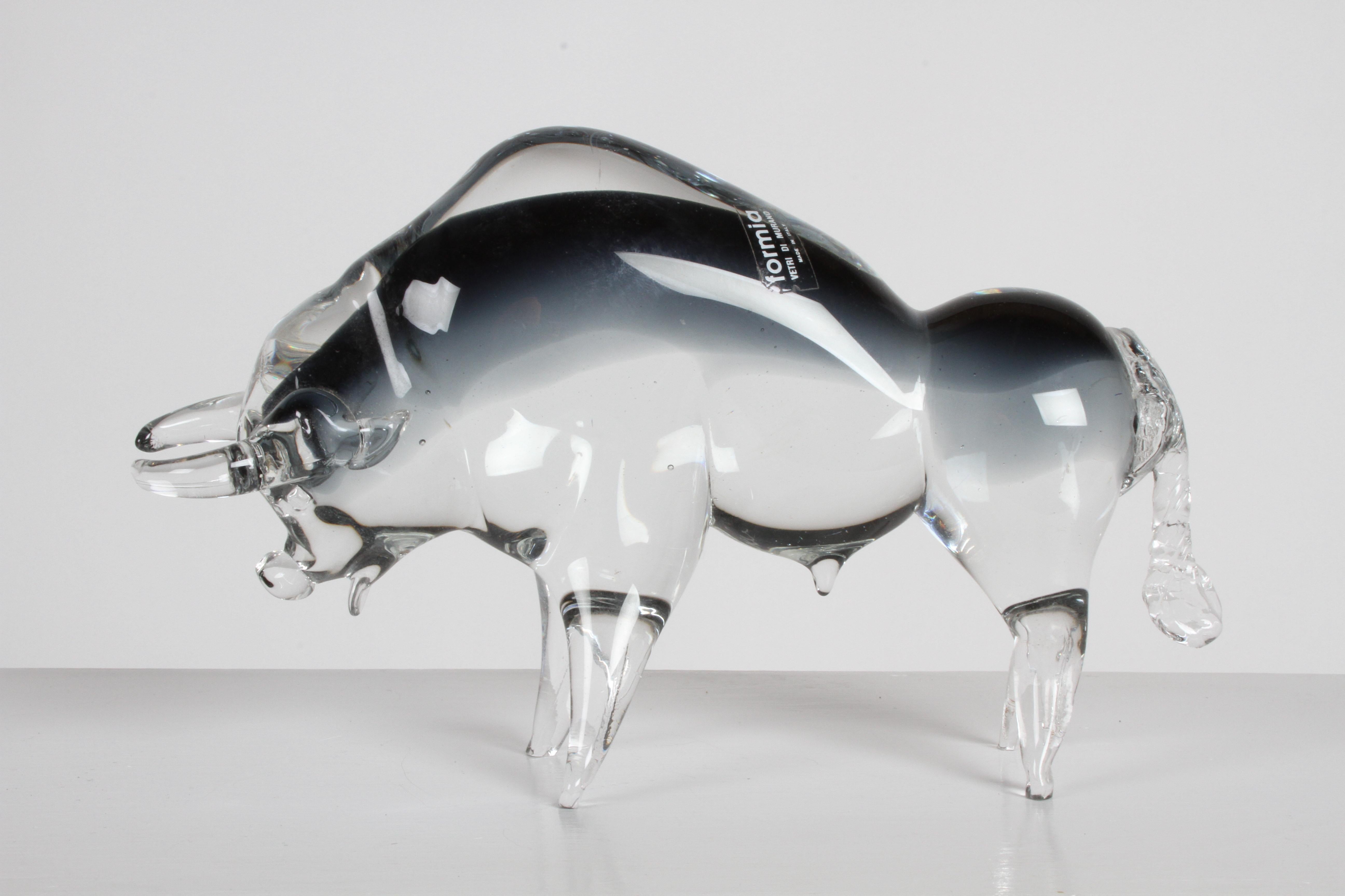 vintage murano glass bull