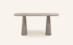FORM(LA) Cono Console Table 84”L x 15”W x 33”H Tundra Gray Marble