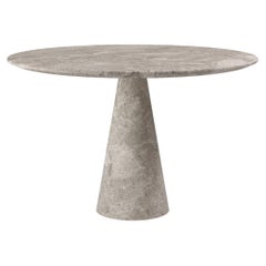 FORM(LA) Cono Round Dining Table 42”L x 42”W x 30”H Tundra Gray Marble