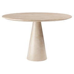 FORM(LA) table de salle à manger ronde Cono 60 L x 60 L x 30 H marbre Crema Marfil
