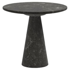 FORM(LA) Cono Round Side Table 18”L x 18”W x 21”H Nero Petite Granite