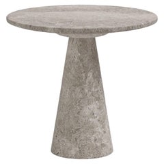 FORM(LA) Cono Round Side Table 18”L x 18”W x 21”H Tundra Gray Marble
