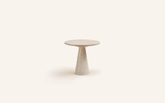 FORM(LA) Cono Round Side Table 24”L x 24”W x 21”H Crema Marfil Marble