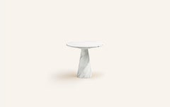 FORM(LA) Cono Round Side Table 24”L x 24”W x 21”H Volakas White Marble