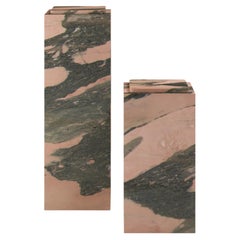 FORM (LA) Cubo-Sockel 12L x 12"W x 36H Portogallo Rosa Marmor