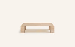 FORM(LA) Cubo Rectangle Coffee Table 50”L x 32”W x 14”H Travertino Crema VC