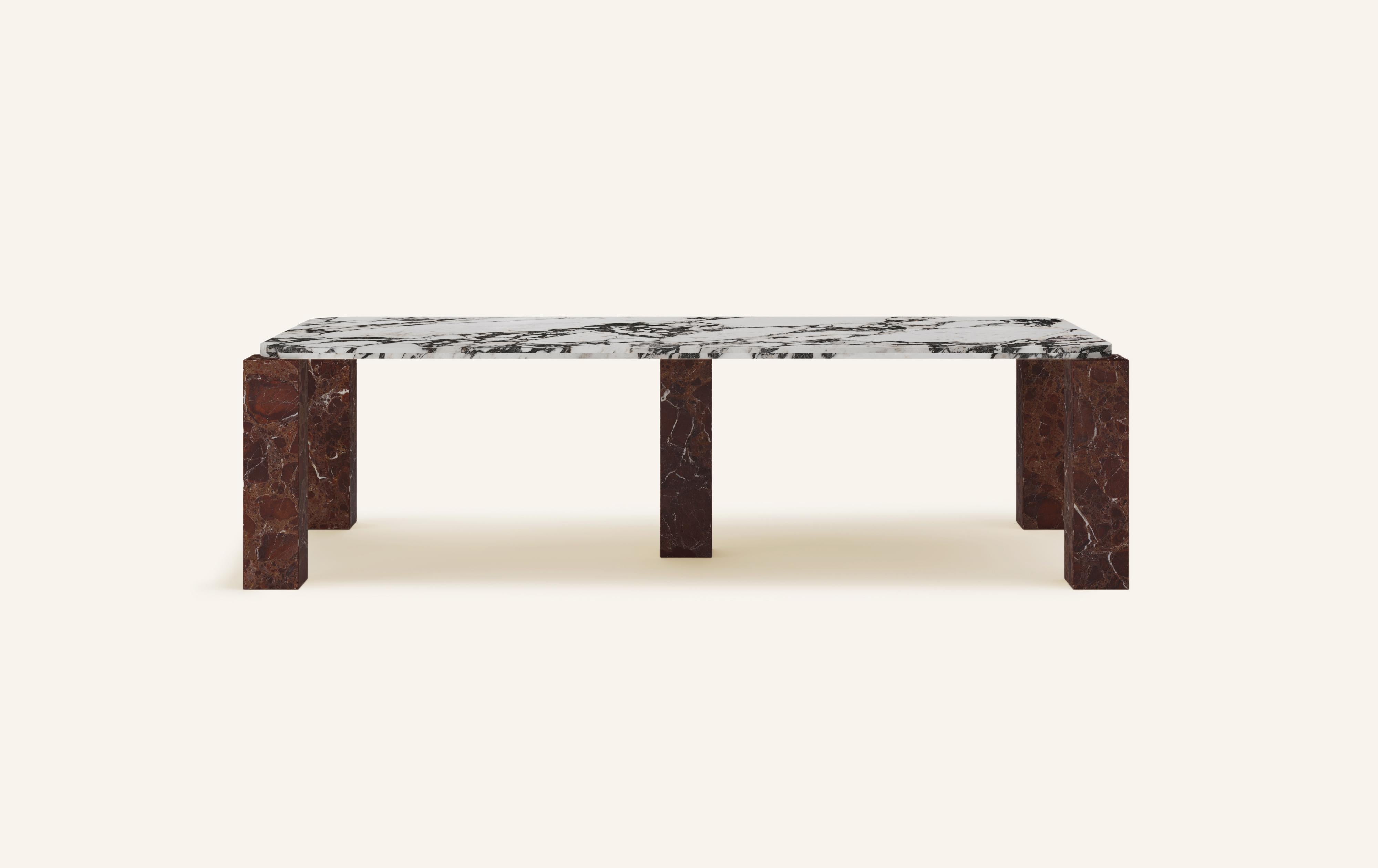 MONOLITHIC FORMS SOFTENED BY GENTLE EDGES. WITH ITS BOLD MARBLE PATTERNS CUBO IS AS VERSATILE AS IT IS STRIKING.

DIMENSIONS:
110”L x 50”W x 30”H: 
- 108”L x 48”W x 1.5” THICK TABLETOP WITH WITH 6