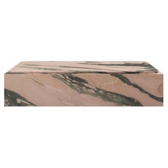 FORM(LA) Cubo Rectangle Plinth Coffee Table 48”L x 30”W x 13”H Portogallo Marble