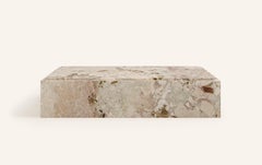 FORM(LA) Cubo Rectangle Plinth Coffee Table 72”L x 42”W x 13”H Breccia Marble