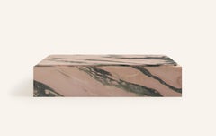 FORM(LA) Cubo Rectangle Plinth Coffee Table 72”L x 42”W x 13”H Portogallo Marble