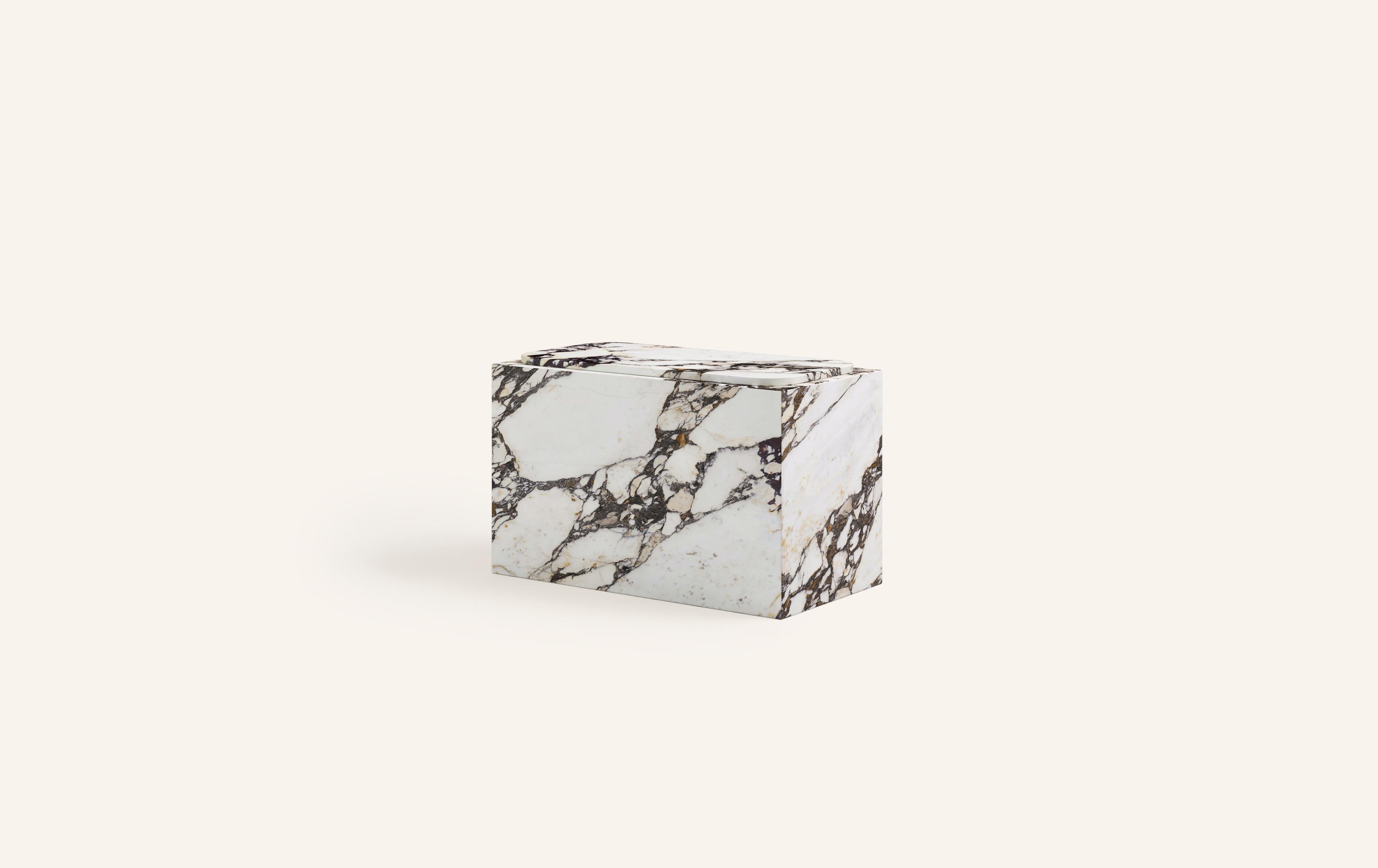 Organic Modern FORM(LA) Cubo Rectangle Side Table 30”L x 16