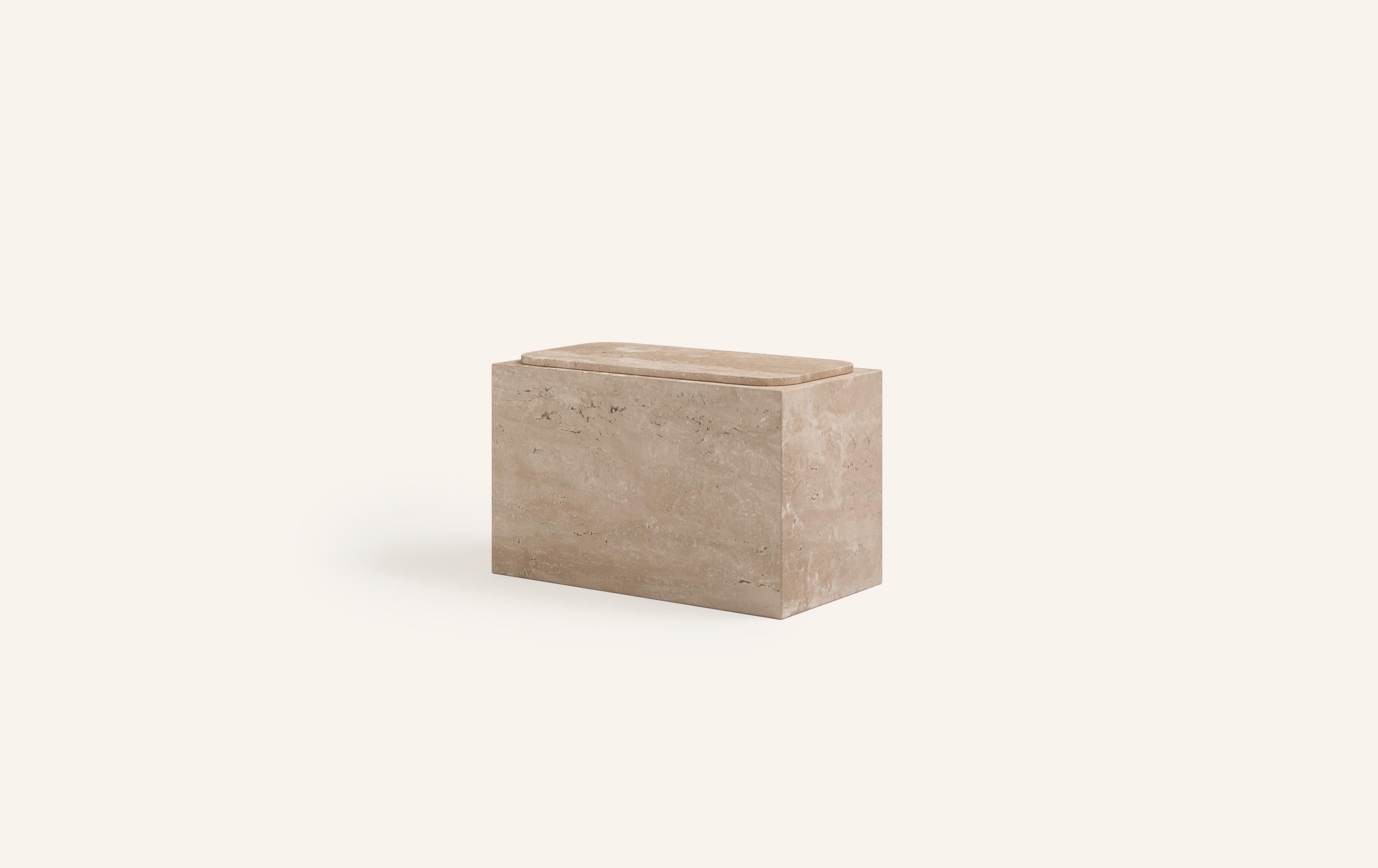 Organic Modern FORM(LA) Cubo Rectangle Side Table 30”L x 16