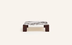 FORM(LA) Cubo Square Coffee Table 44”L x 44"W x 14”H Viola & Rosso Marble