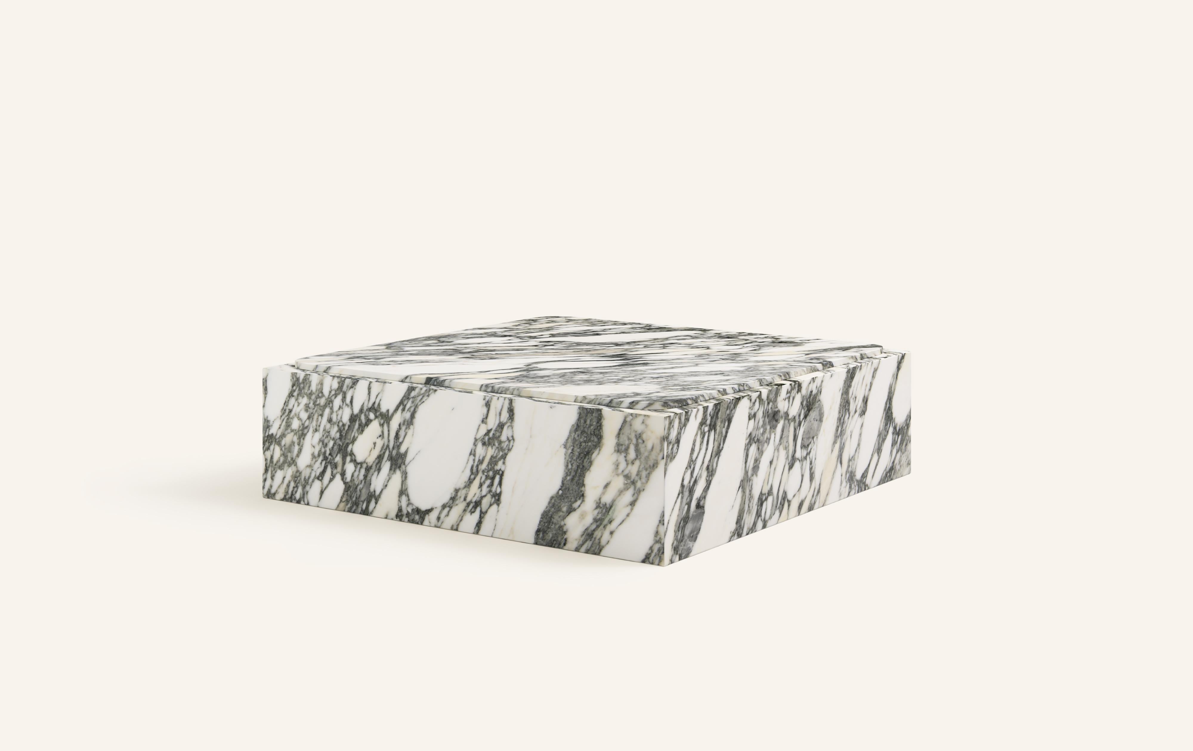 Organic Modern FORM(LA) Cubo Square Plinth Coffee Table 42”L x 42