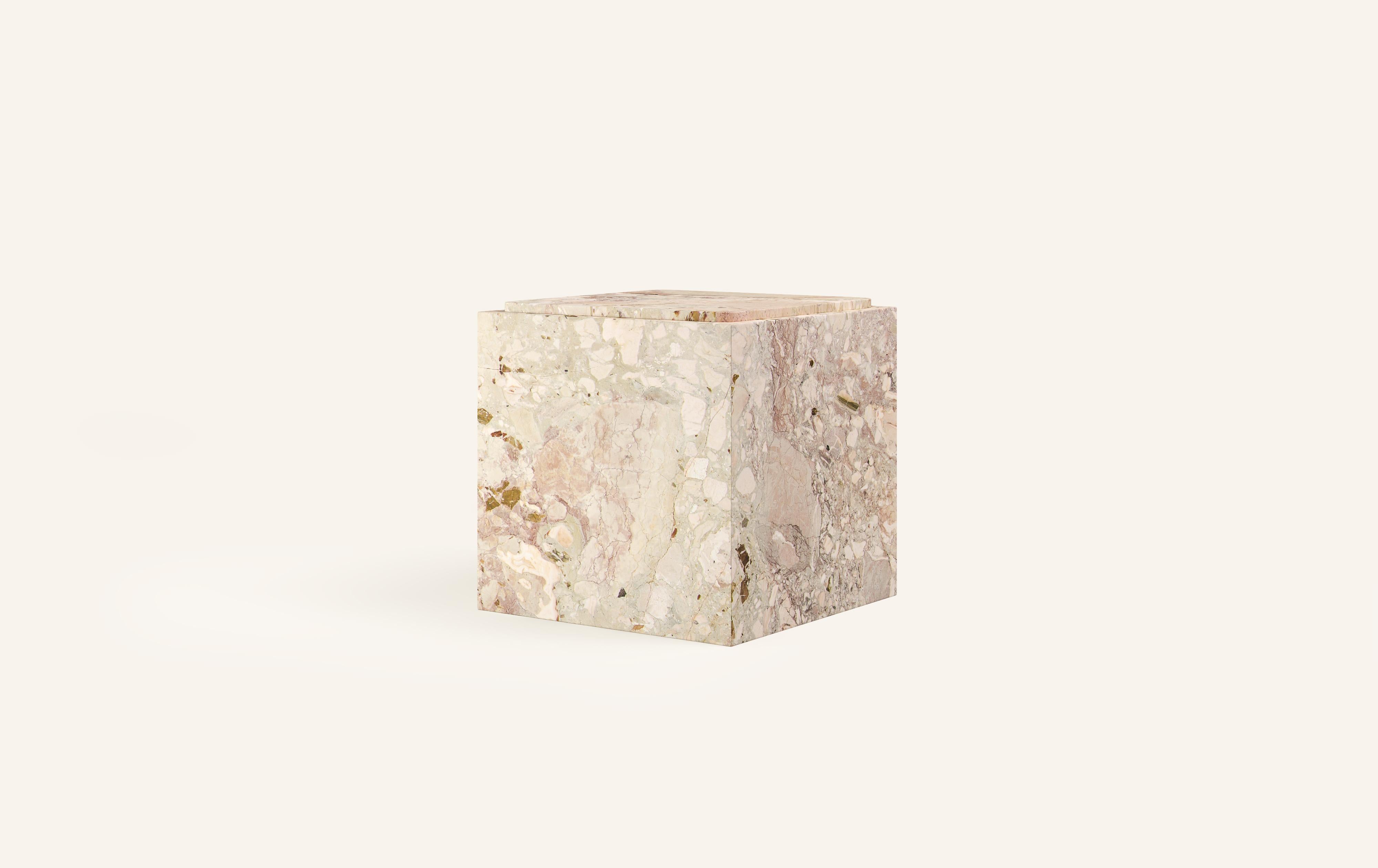 Organic Modern FORM(LA) Cubo Square Side Table 18”L x 18