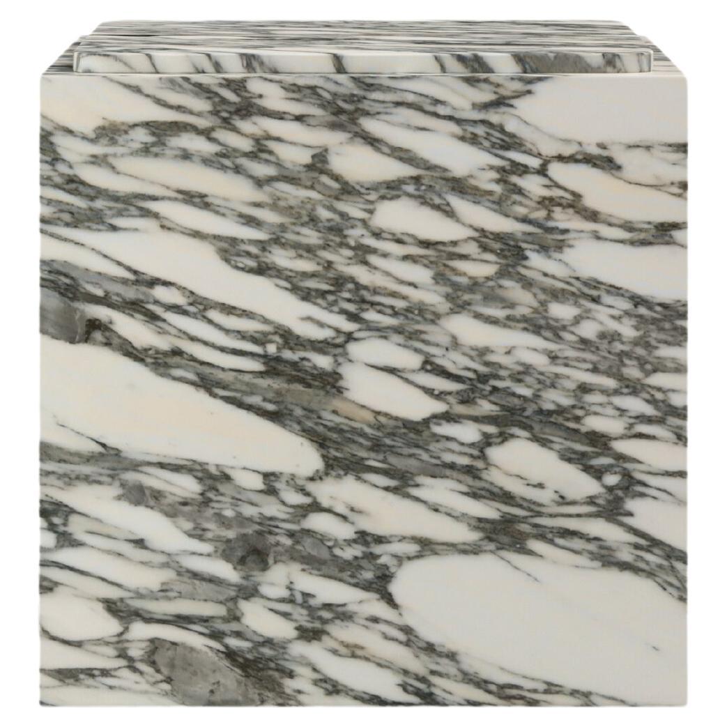 FORM(LA) Cubo Tavolino quadrato 22 "L x 22 "L x 22 "H Marmo Arabescato Corchia