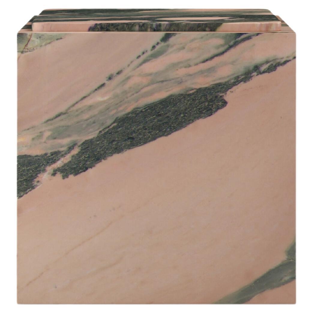 FORM(LA) Cubo Tavolino quadrato 22 "L x 22 "L x 22 "H Portogallo Rosa Marmo