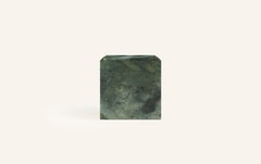 FORM(LA) Cubo Square Side Table 22”L x 22"W x 22”H Verde Edinburgh Marble