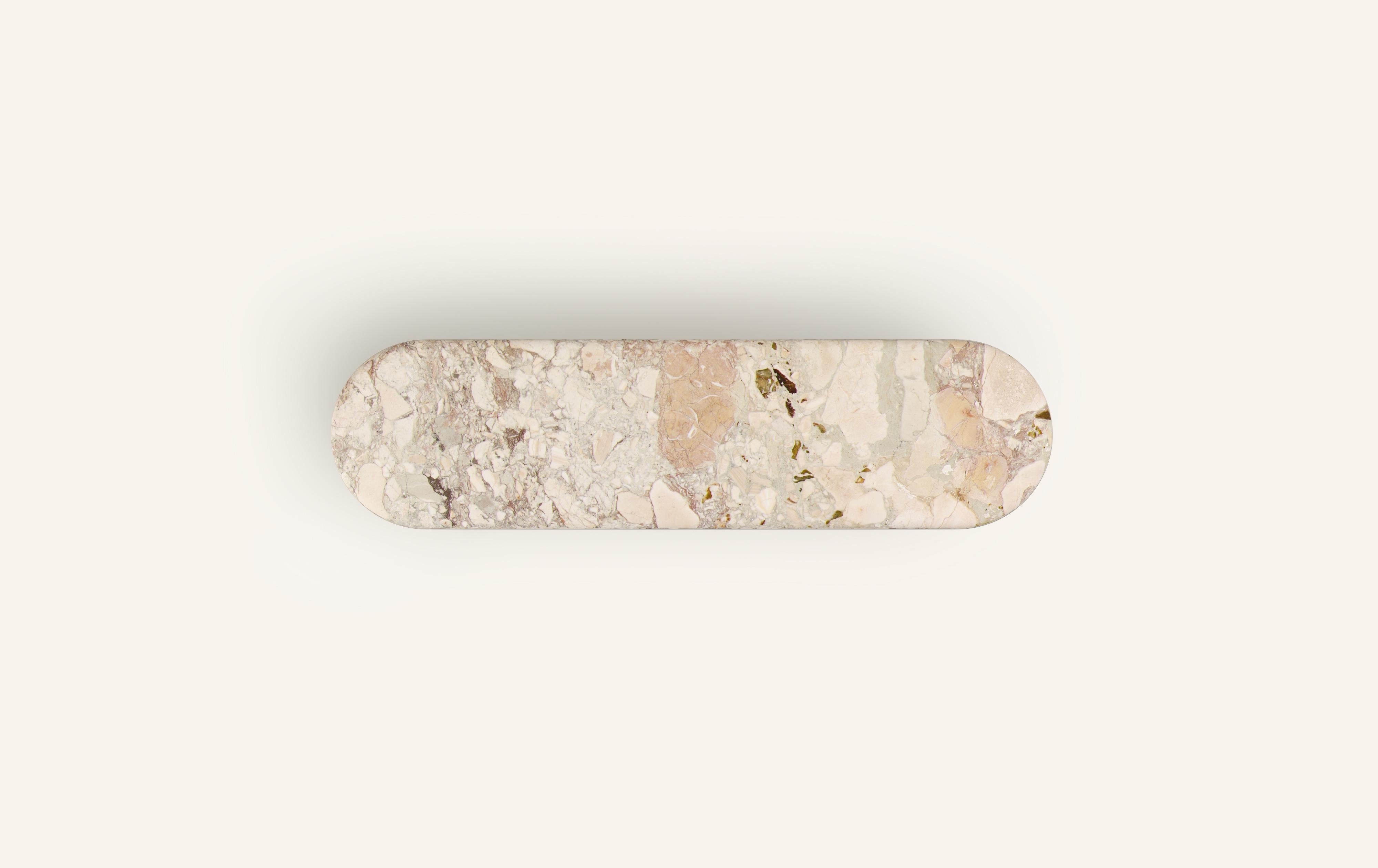 American FORM(LA) Fluta Console Table 48”L x 16”W x 30”H Breccia Rosa Marble For Sale