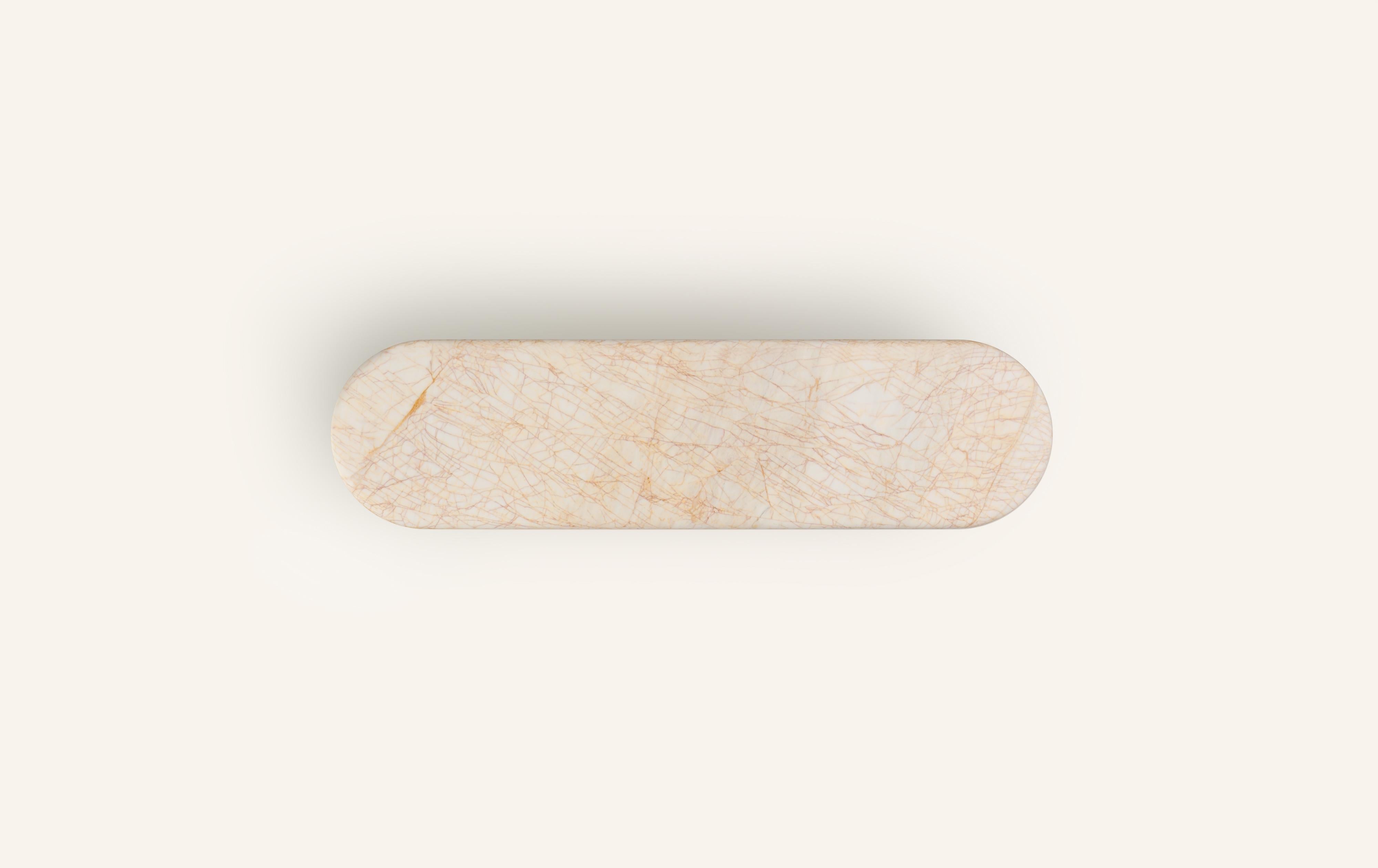 American FORM(LA) Fluta Console Table 48”L x 16”W x 30”H Golden Spider Marble For Sale