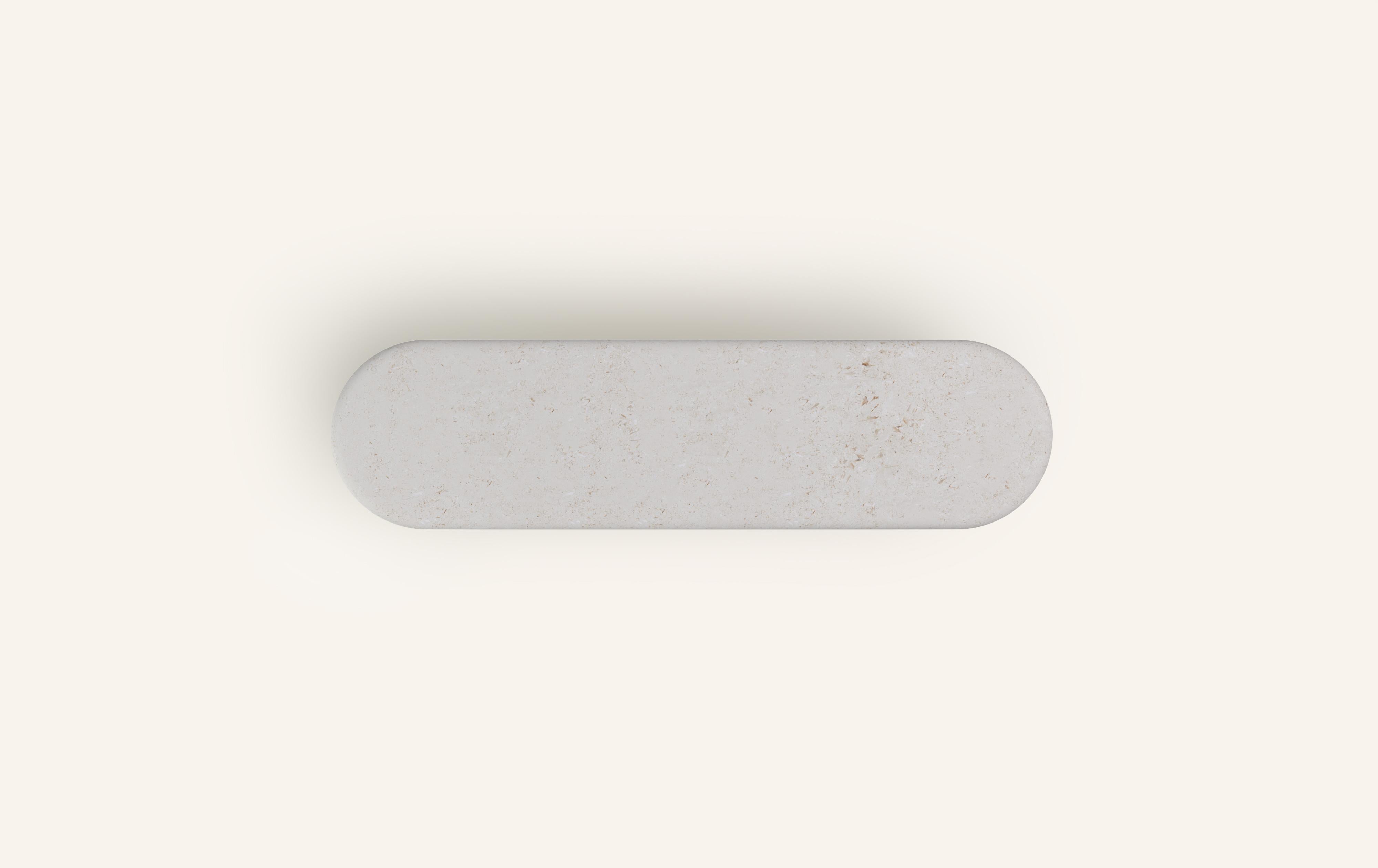 American FORM(LA) Fluta Console Table 48”L x 16”W x 30”H Limestone Oceano For Sale