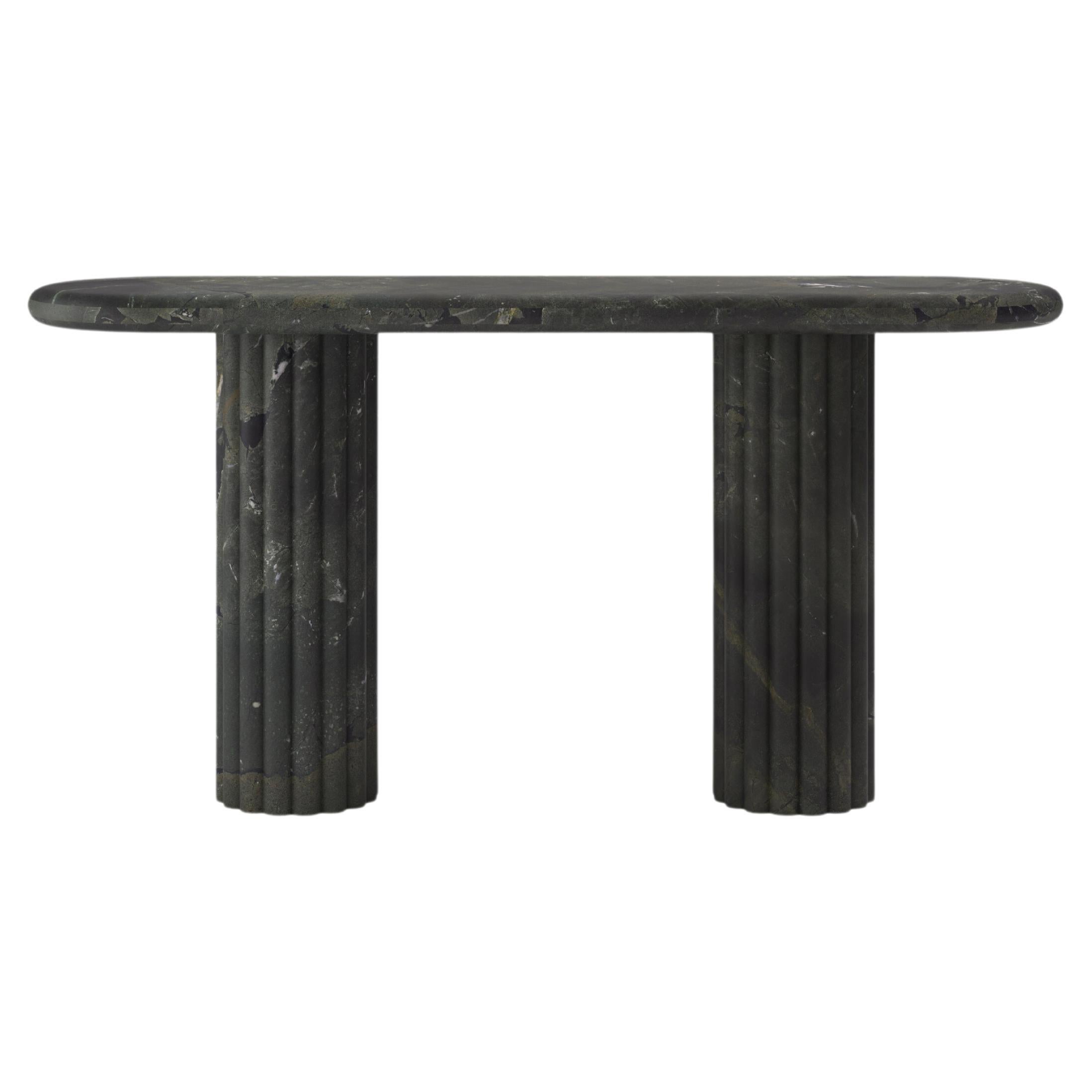 FORM(LA) Fluta Console Table 48”L x 16”W x 30”H Negresco Quartzite