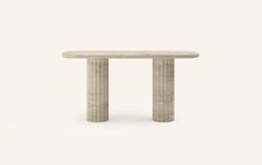 FORM(LA) Fluta Console Table 48”L x 16”W x 30”H Travertino Navona VC