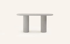 FORM(LA) Fluta Console Table 60”L x 16”W x 30”H Limestone Oceano