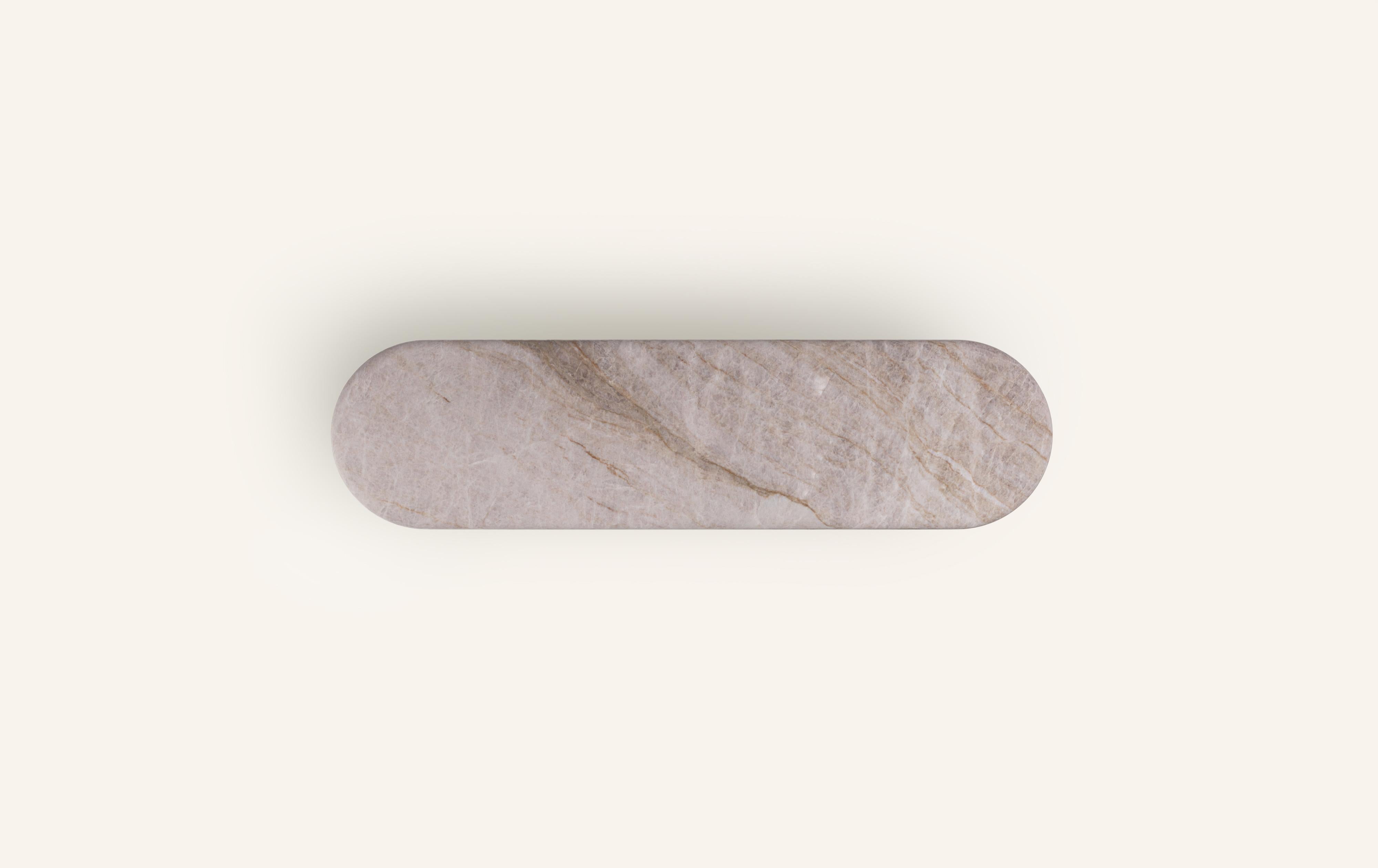 American FORM(LA) Fluta Console Table 60”L x 16”W x 30”H Taj Mahal Quartzite For Sale