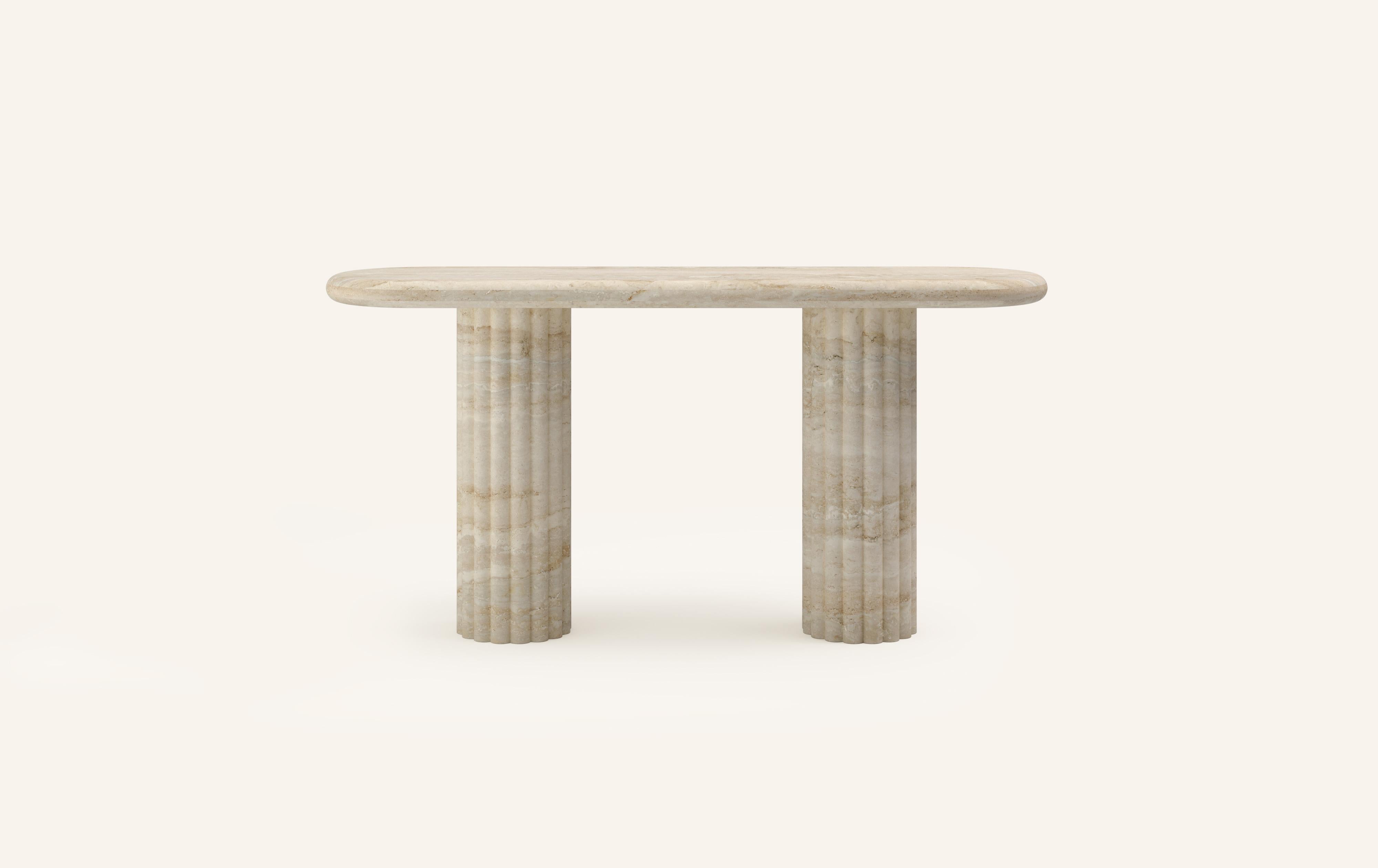 OUR MOST COVETED COLLECTION AND MODERN TWIST ON AN ANCIENT ROMAN CLASSIC. RECENTLY REFRESHED WITH A MORE PLAYFUL AND ROBUST PROFILE.

DIMENSIONS:
60”L x 16”W x 30”H: 
- 2.25