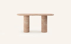 FORM(LA) Fluta Console Table 72”L x 16”W x 30”H Rosa Crema Marble