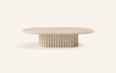 FORM(LA) Fluta Oval Coffee Table 60”L x 36”W x 14”H Golden Spider Marble