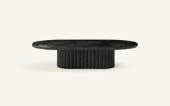 FORM(LA) Fluta Oval Coffee Table 60”L x 36”W x 14”H Negresco Quartzite