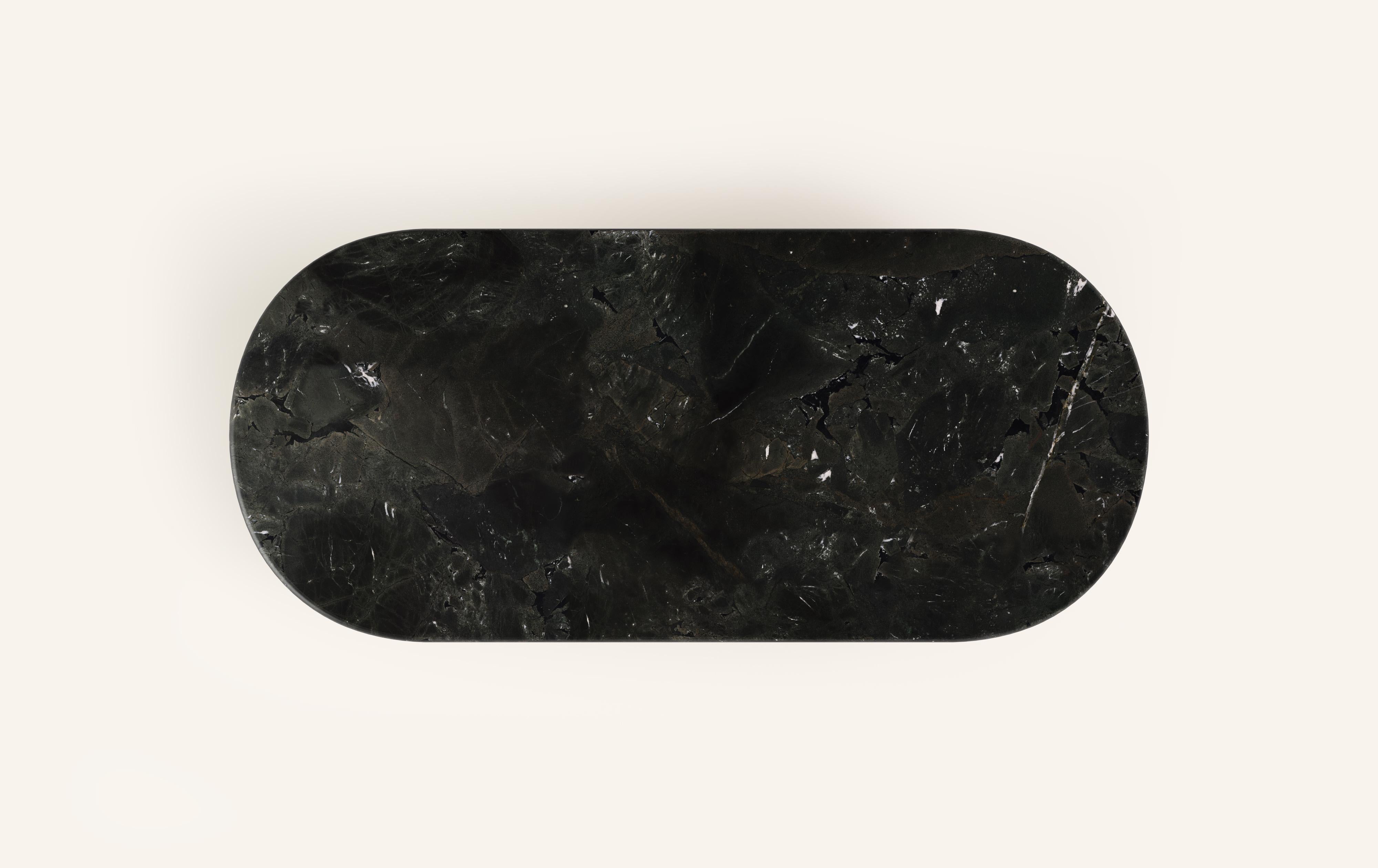 FORM(LA) Fluta Oval Dining Table 108”L x 48”W x 30”H Negresco Quartzite In New Condition For Sale In Los Angeles, CA