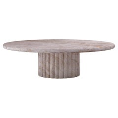 FORM(LA) Fluta Tavolino rotondo 42 "L x 42 "L x 14 "H Taj Mahal Quarzite