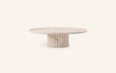 FORM(LA) Fluta Round Coffee Table 48”L x 48”W x 14”H Golden Spider Marble