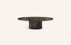 FORM(LA) Fluta Runder Couchtisch 60L x 60W x 14H Dunkel Emperador-Marmor, FORM(LA)