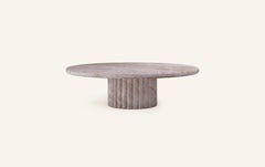 FORM(LA) Fluta Round Coffee Table 60”L x 60”W x 14”H Taj Mahal Quartzite