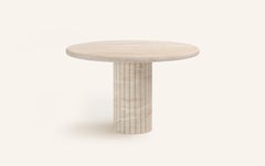 FORM(LA) Fluta Round Dining Table 36”L x 36”W x 30”H Travertino Navona VC