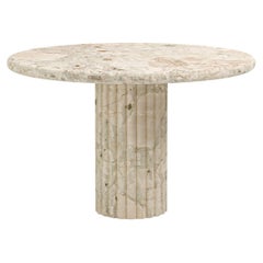 FORM(LA) Fluta Tavolo da pranzo rotondo 42 "L x 42 "L x 30 "H Marmo Breccia Rosa