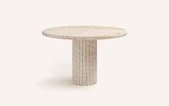 FORM(LA) Fluta Round Dining Table 48”L x 48”W x 30”H Golden Spider Marble