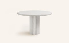 FORM(LA) Fluta Round Dining Table 48”L x 48”W x 30”H Limestone Oceano