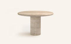 FORM(LA) Fluta Round Dining Table 48”L x 48”W x 30”H Travertino Crema VC