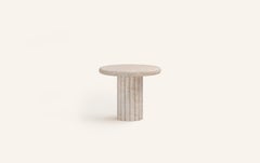FORM(LA) Fluta Round Side Table 24”L x 24”W x 20”H Golden Spider Marble
