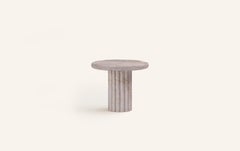 FORM(LA) Fluta Round Side Table 24”L x 24”W x 20”H Taj Mahal Quartzite