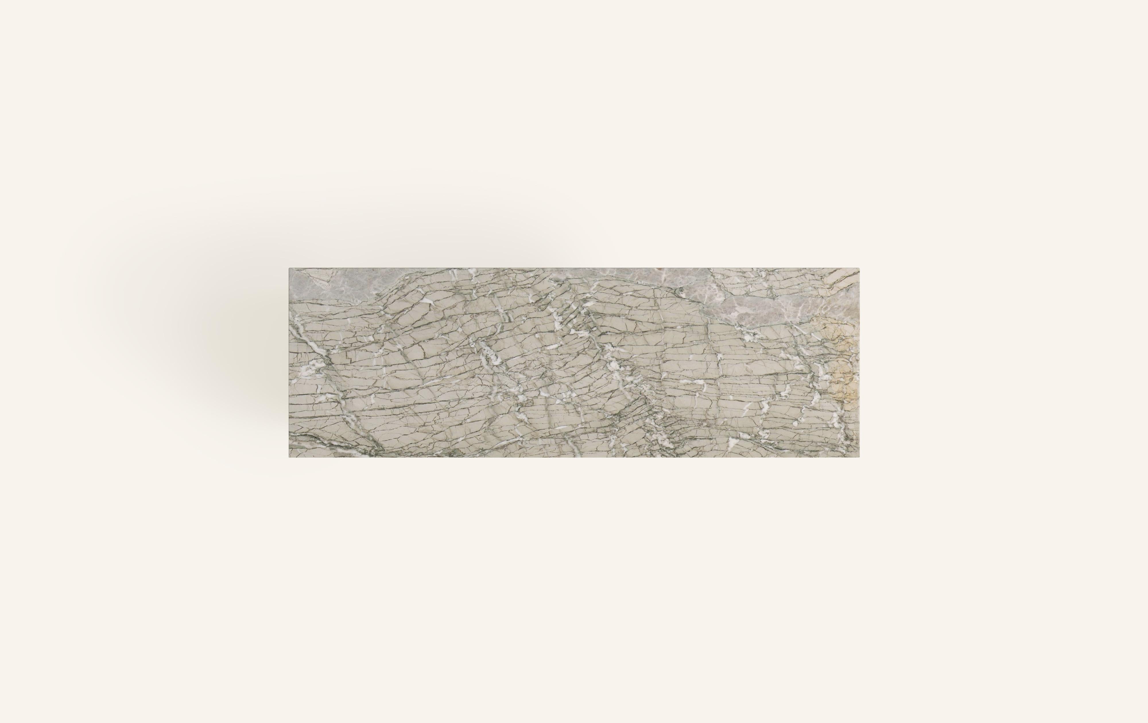 FORM(LA) Grinza-Konsolentisch aus Verde Antigua-Marmor, 48