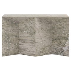 FORM(LA) Grinza-Konsolentisch aus Verde Antigua-Marmor, 48"L x 16"W x 32"H