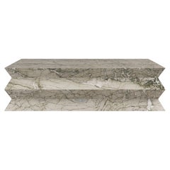 FORM(LA) table basse rectangulaire Grinza 48 po. (L) x 30 po. (L) x 16 po. (H) marbre Verde Antigua