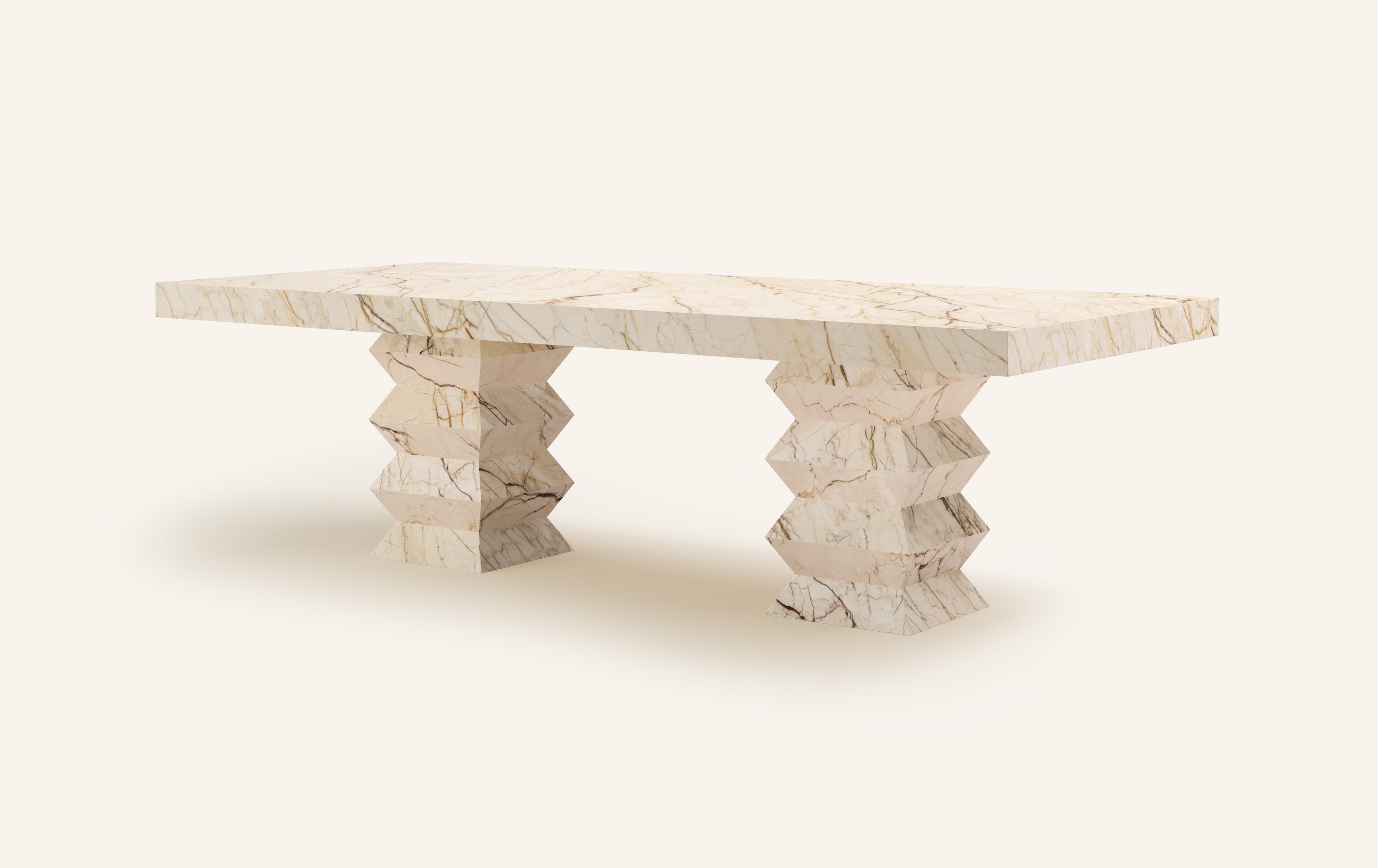 Organic Modern FORM(LA) Grinza Rectangle Dining Table 118